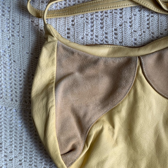 Vintage 70s Yellow Pastel Crossbody Bag - Picture 7 of 8